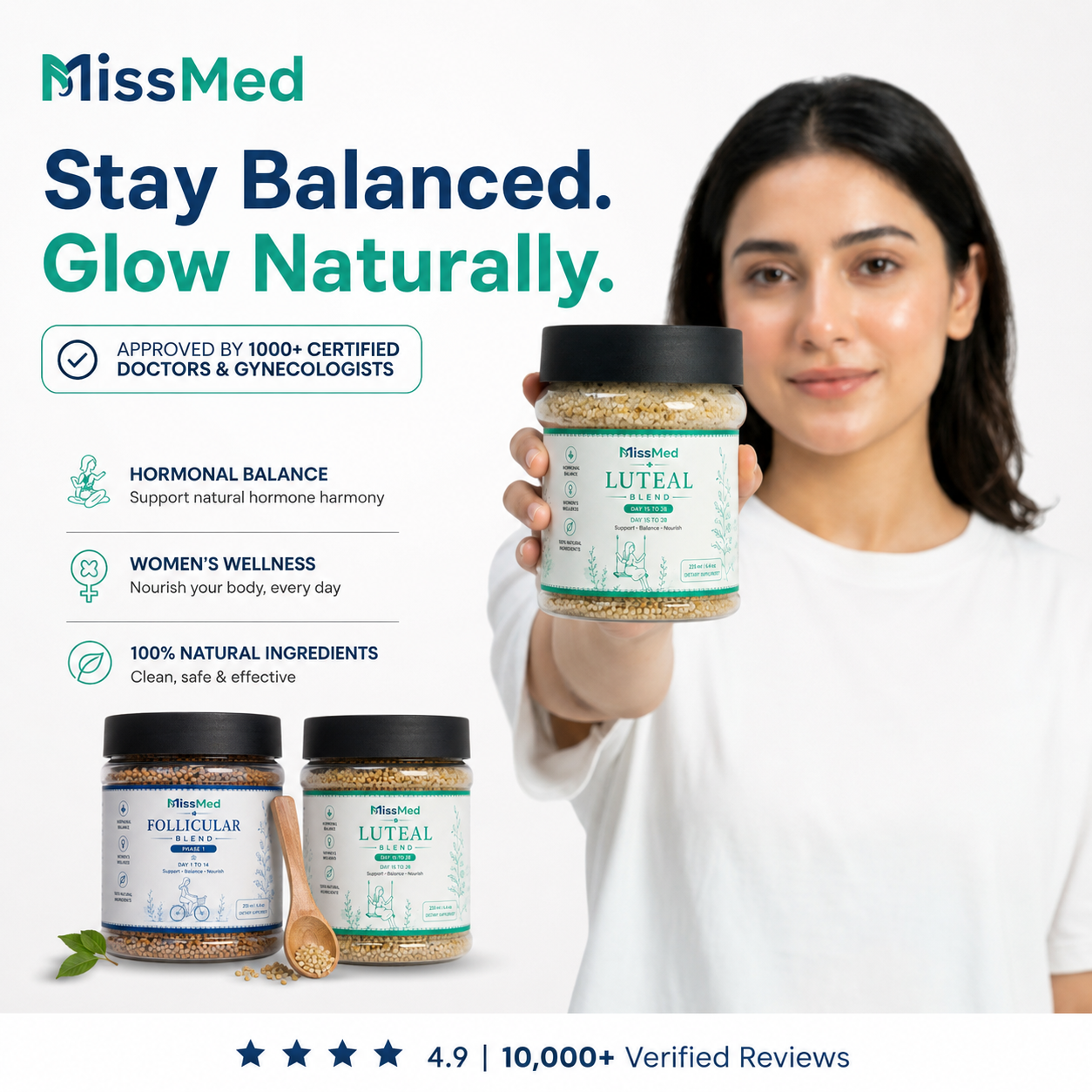 PCOS 360 Kit + Free Vitamin C Glow